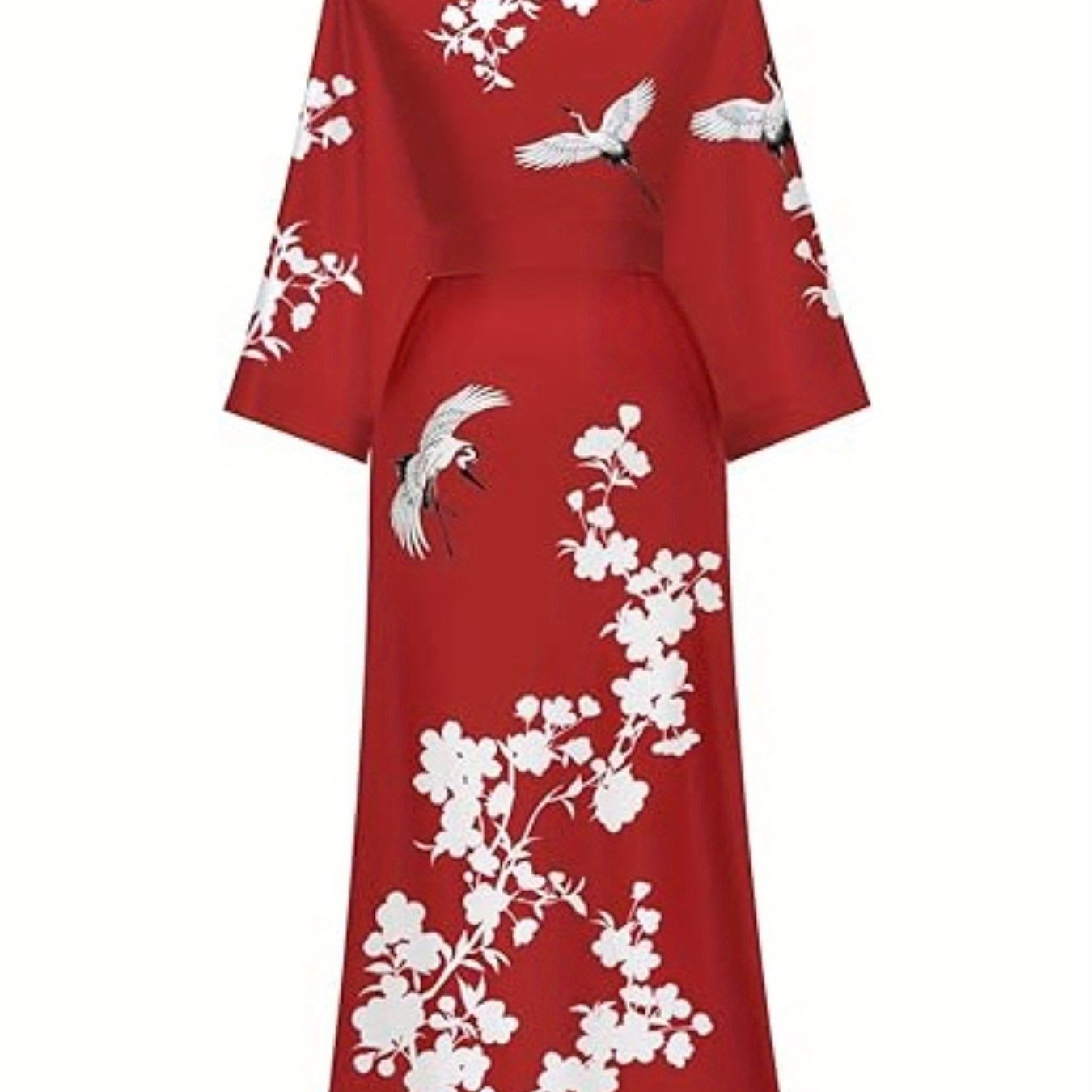 Elegant Floral Silk Kimono Robe - Long Satin Bathrobe for Women | Perfect for Weddings & Sleepwear