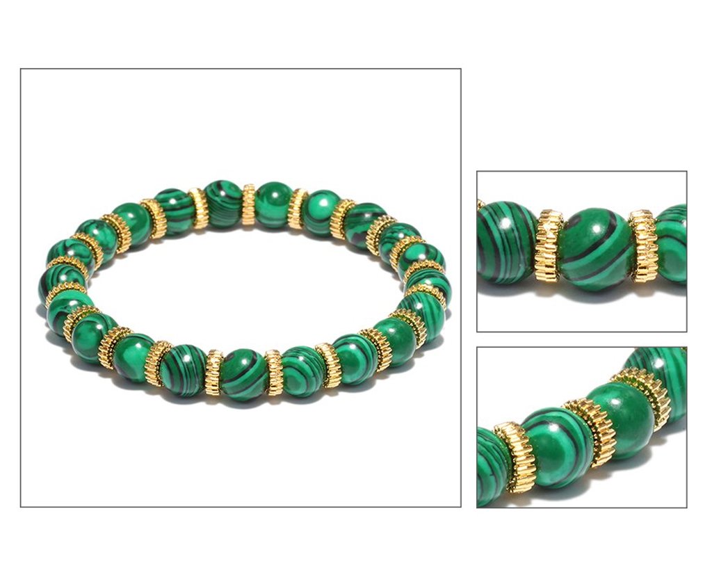 Golden Rings and Malachite Bracelet