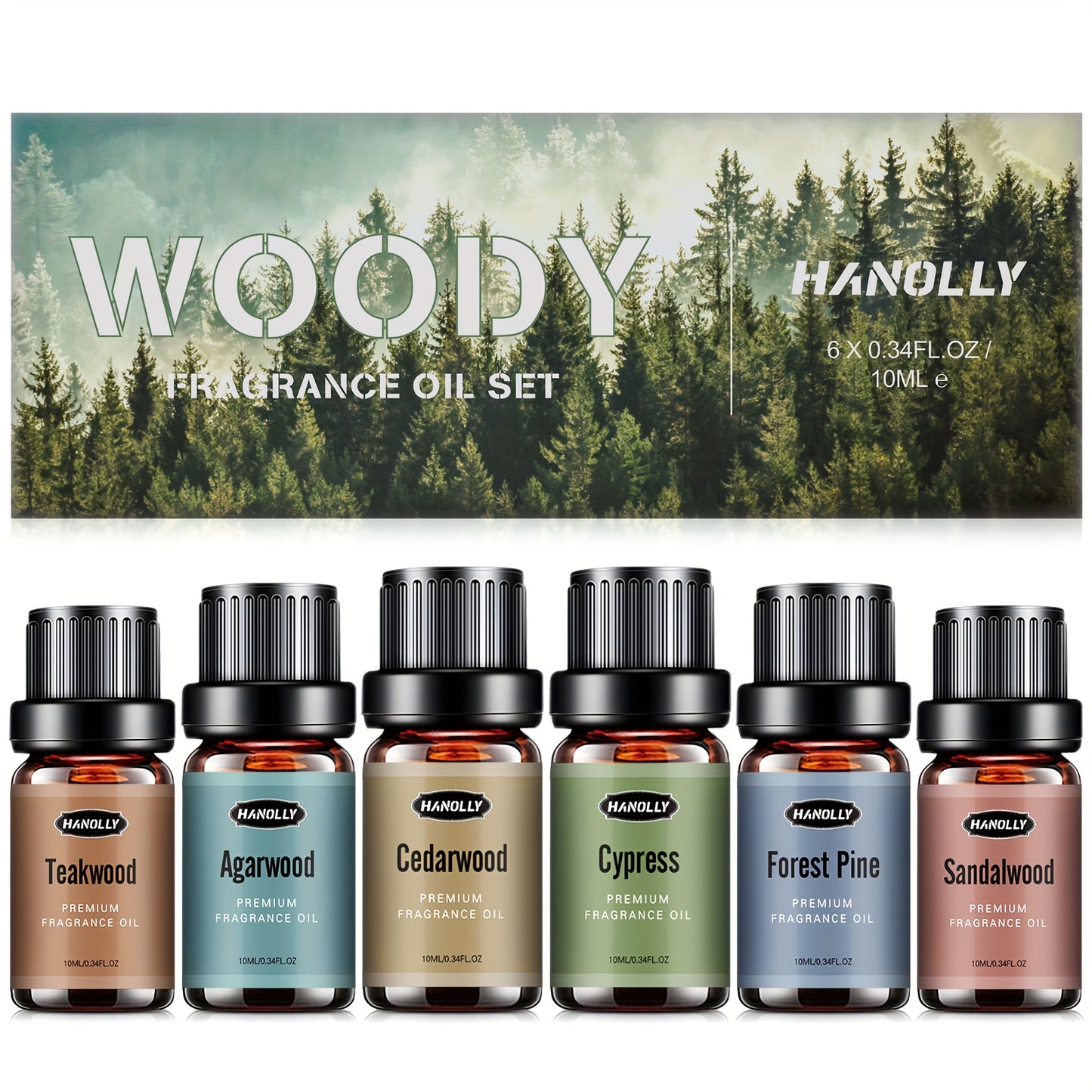 Serenity Journey: 6-Piece Essential Oils Set for Relaxing Aromatherapy Bliss