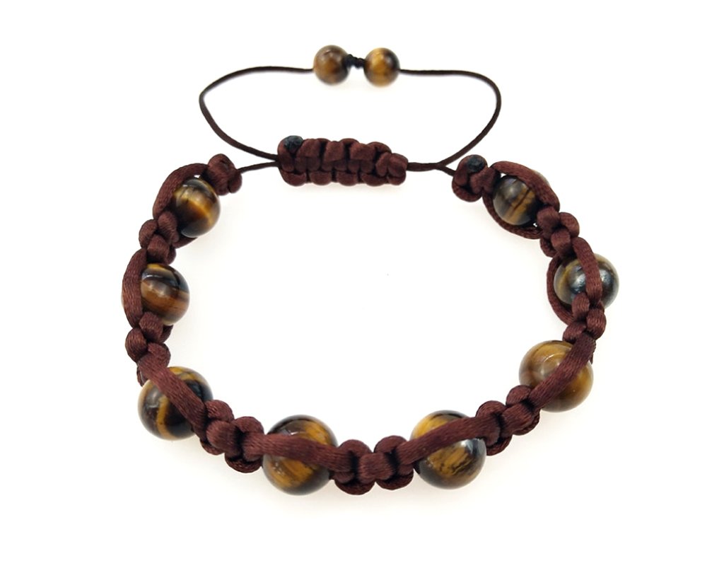 Adjustable Tiger Eye Beaded Bracelet