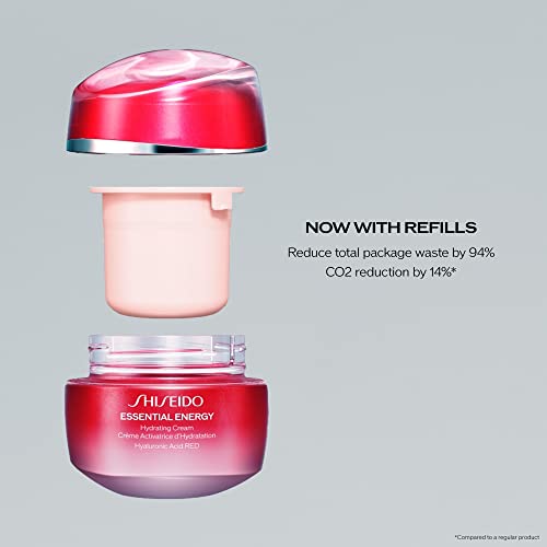 Shiseido Essential Energy Hydrating Cream Refill - 50 mL - Visibly Reduces the Look of Pores &amp; Fine Lines - With Hyaluronic Acid - 24-Hour Hydration - Vegan - All Skin Types