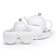 Load image into Gallery viewer, EVA 6-piece tea set - White porcelain
