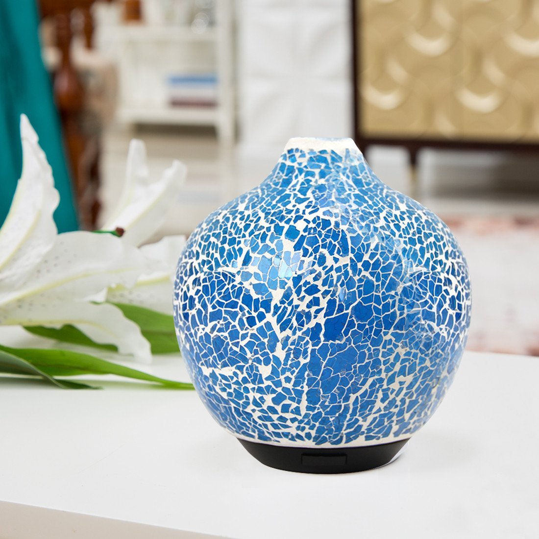 Glass Aroma Diffuser With Crack Design