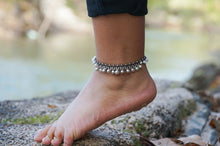 Load image into Gallery viewer, White Silver Bell Boho Anklet
