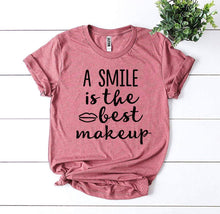 Load image into Gallery viewer, A Smile Is The Best Makeup T-Shirt
